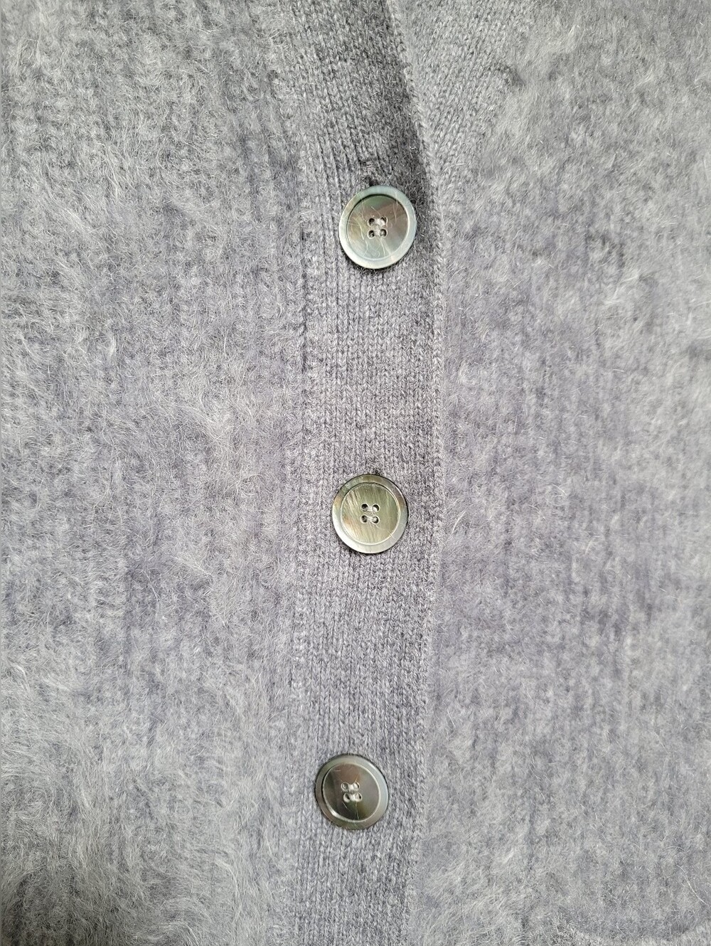 J. Crew 100% Brushed Cashmere Spring Street Oversized V-neck Cardigan, Gray - Picture 8 of 16